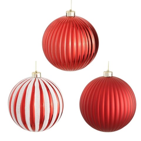 SFERE VETRO ROSSO 3 ASSORTITI D.15